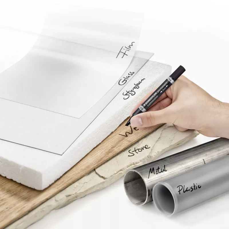 Permanentný marker Staedtler Lumocolor permanent duo 348 B čierna 1 kus