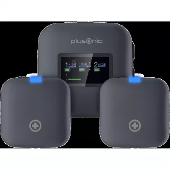 Bezdrôtová mikrofónová súprava Plusonic PS-TDS8 s USB-C, Lightning a 3,5 mm konektivitou