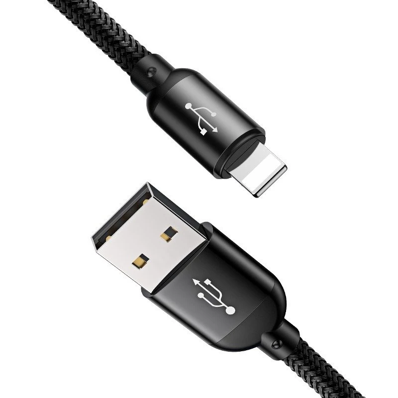 BASEUS Colorfone CAMLT-BSY01 USB kábel 1,2 m USB A 3 x USB C čierny, červený, modrý