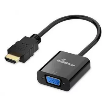MEDIARANGE HDMI na VGA HD15 video konvertor 20 cm čierny - konvertor - HDMI (MRCS231)