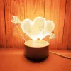 Nočná lampa Extralink HOME 3D optická ilúzia 'Pierced Hearts' USB nočná lampa