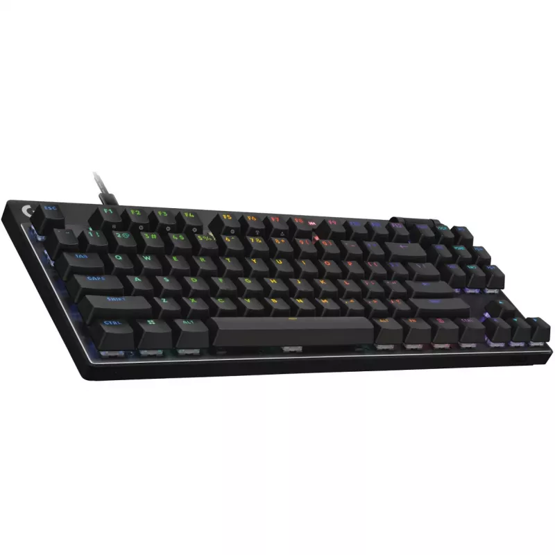 Logitech G PRO X RAPID - klávesnica - TKL - podsvietenie - USB - QWERTZ - nemčina - spínače klávesov: lineárne - čierna (920-013228)