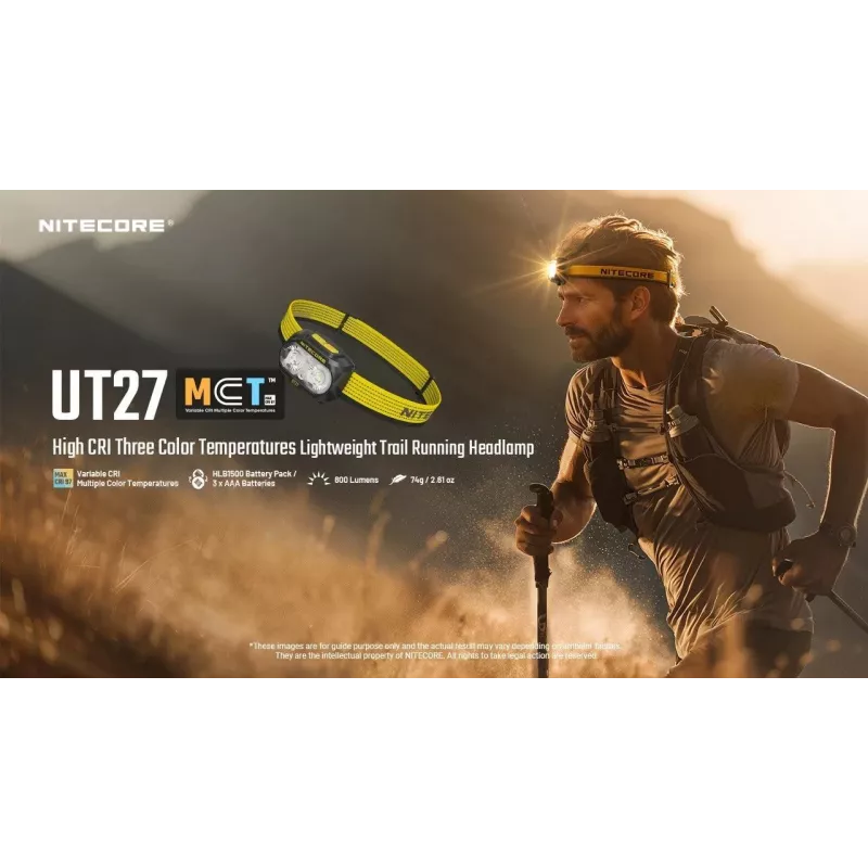 Nitecore UT27 MCT čierna, žltá čelová lampa LED