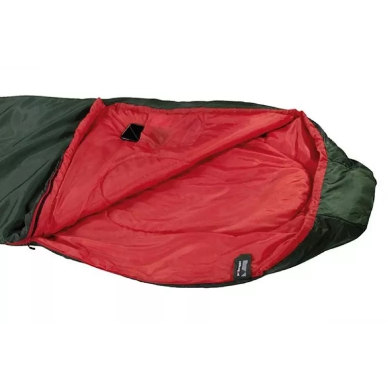 High Peak Lite Pak 1200 spací vak mumia polyester zelená, červená 23263