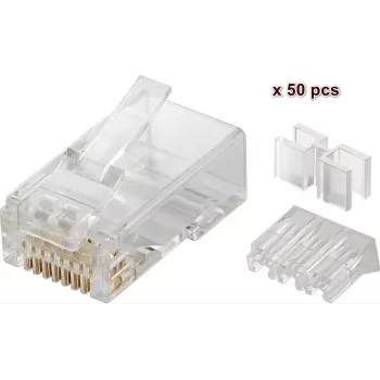 Microconnect KON505-50 káblový konektor RJ45 transparentný