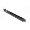 Lanberg PDU-05F-0200-BK jednotka rozvodu napájania (PDU) 5 AC výstupov 1U čierna