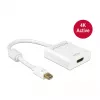DeLock Mini DisplayPort 1.2 > HDMI (ST-BU) adaptér 4K biela