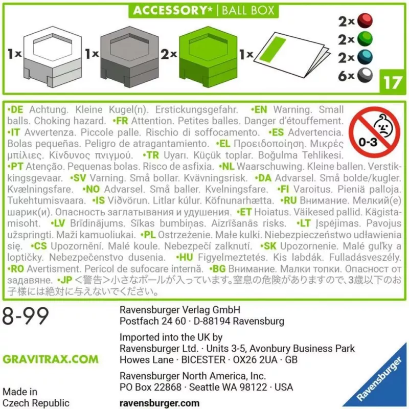 Doplnková hračka Ravensburger GraviTrax guľôčková schránka viacfarebná