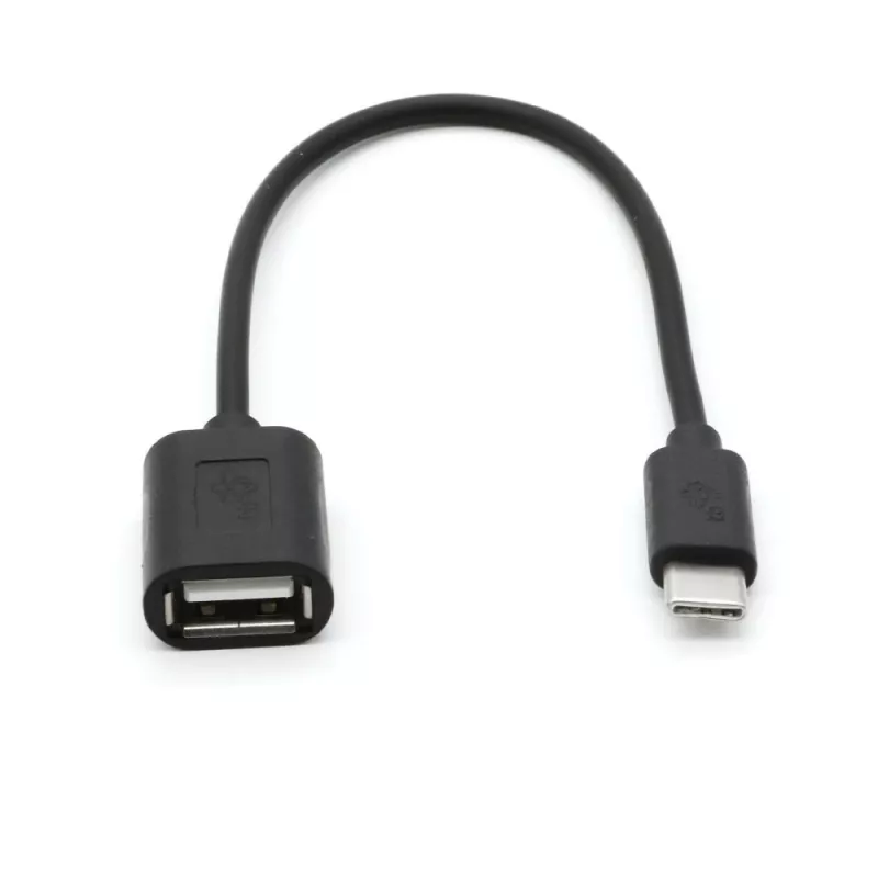 TB kábel OTG USB AF - USB C 15cm čierny (AKTBXKU4PAC015B)