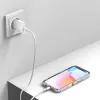 Interiérová nabíjačka 4smarts 541178 transparentná biela rýchle nabíjanie USB Type-C
