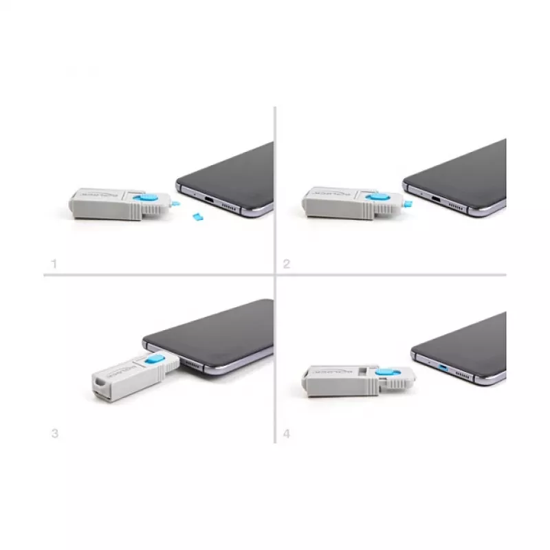 Blokátor portov DeLOCK 20925 Micro-USB 5 ks + uzamykací nástroj