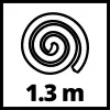 Einhell 3407000 - sivá - čierna - 1,3 m - 8 mm - 390 g - 560 g