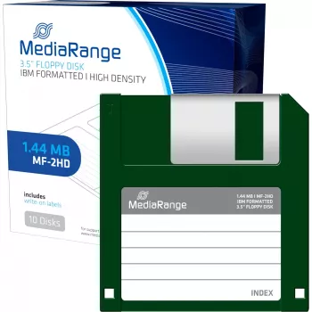 Disketa MediaRange MR200 3,5 palca 1,44 MB balenie 10 ks, červená a žltá