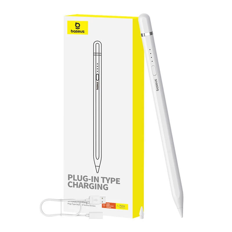 Stylus Baseus Smooth Writing Series nabíjanie konektorom Lightning, biela