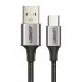 Ugreen USB-A/USB-C QC 3.0 3A 2m US288 kábel (sivý)