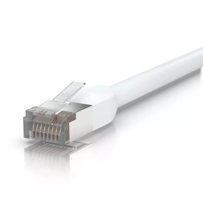 Sieťový kábel Ubiquiti UACC-CABLE-PATCH-OUTDOOR-2M-W RJ-45 Cat5e 2 m biely, S/UTP, 24 AWG