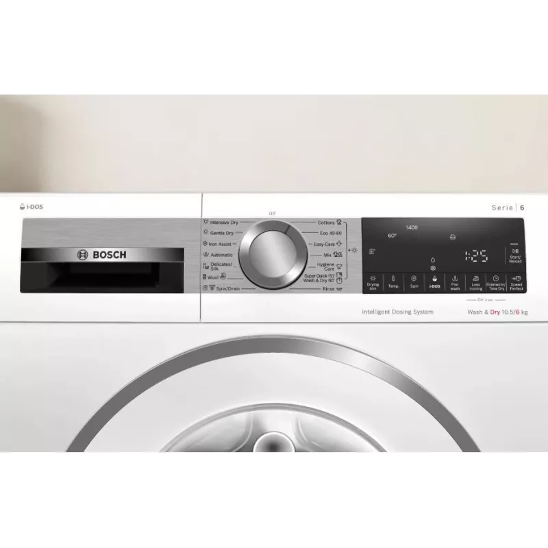 Bosch WNG254A9BY práčka so sušičkou 10,5 kg / 6 kg 1400 ot/min biela