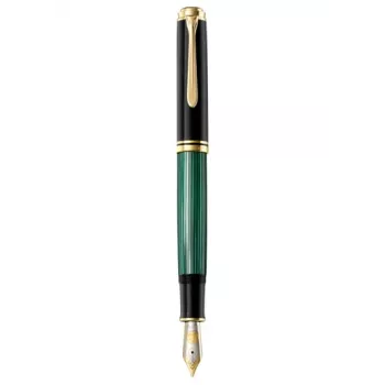 Pelikan Souverän 1000, čierna, zelená, Medium, obojručné, Nemecko, 1 ks