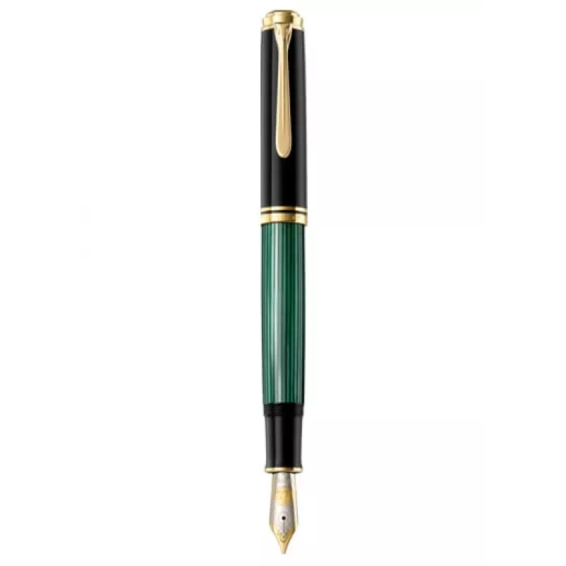 Pelikan Souverän 1000, čierna, zelená, Medium, obojručné, Nemecko, 1 ks