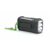 Muse MH-08 MB prenosné solárne rádio s kľukou a baterkou, čierna