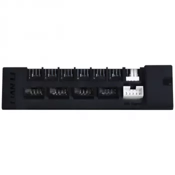 USB a PWM hub Lian Li EDGE HUB EG-HUB01B — 4× USB, 6× PWM konektory ventilátorov