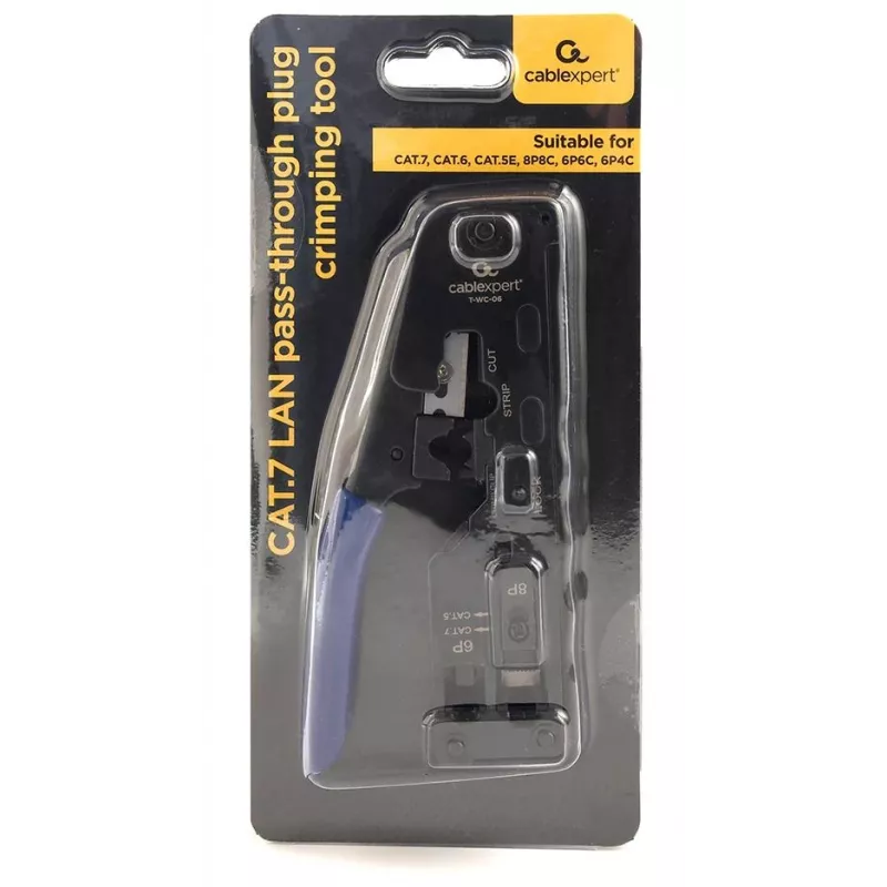 Krimpovacie kliešte GEMBIRD T-WC-06 pre RJ45, RJ12 a RJ11 konektory