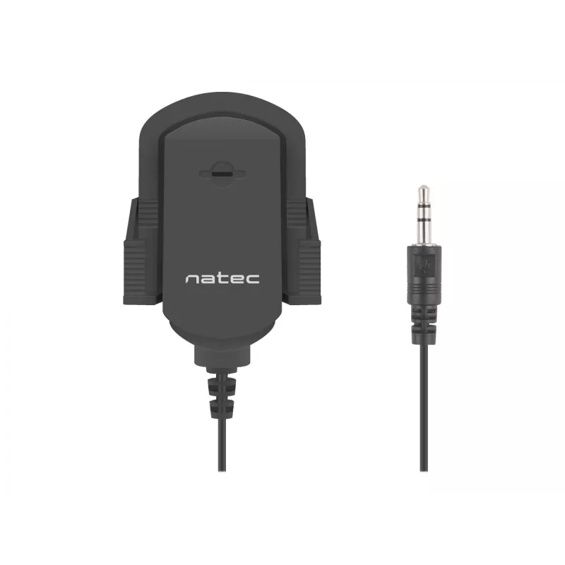 Pripínací mikrofón NATEC NMI-1352, káblový 3,5 mm, citlivosť -58 dB, 50–16000 Hz, 1,8 m kábel, 20 g