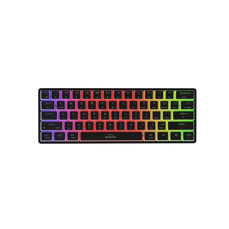 HERNÁ KLAVESNICA GENESIS THOR 660 G2 US BLACK WIRELESS RGB MECHANICAL GATERON BROWN