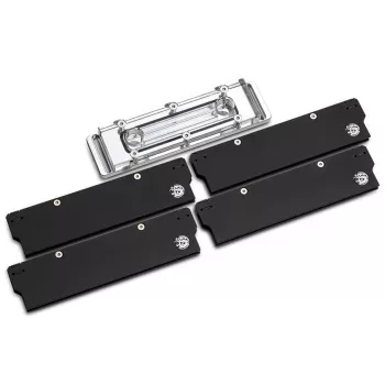Bitspower chladič pamätí, DDR5, priehľadný, obojstranný - 4 DIMMS