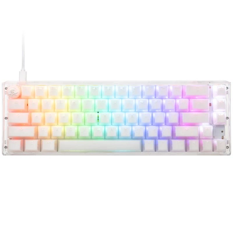 Ducky One 3 Aura White SF klávesnica, herná, USB, QWERTY, US-angličtina