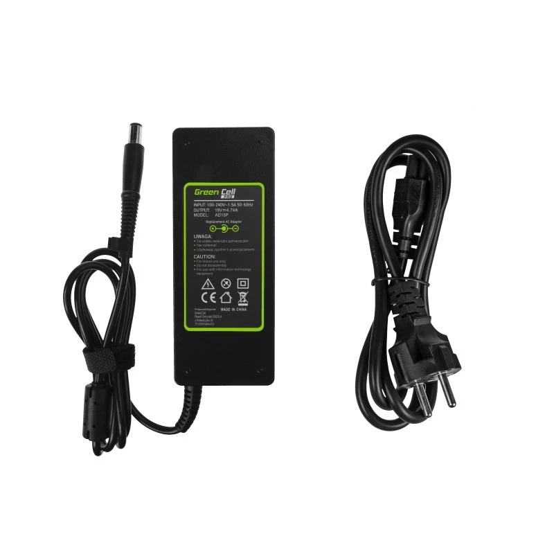 Green Cell AD15P PRO sieťový adaptér 90 W pre notebooky HP, 19 V 4,74 A, do interiéru, čierny