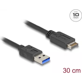 DeLOCK USB kábel 10 Gbit/s Type-E Key A 20-pólový samec na Type-A samec 30 cm