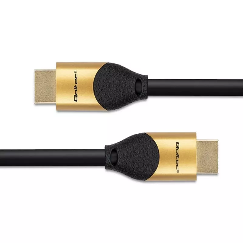 Qoltec 50355 HDMI v2.1 kábel Ultra High Speed 8K | 60Hz | 28AWG | GOLD | 2m