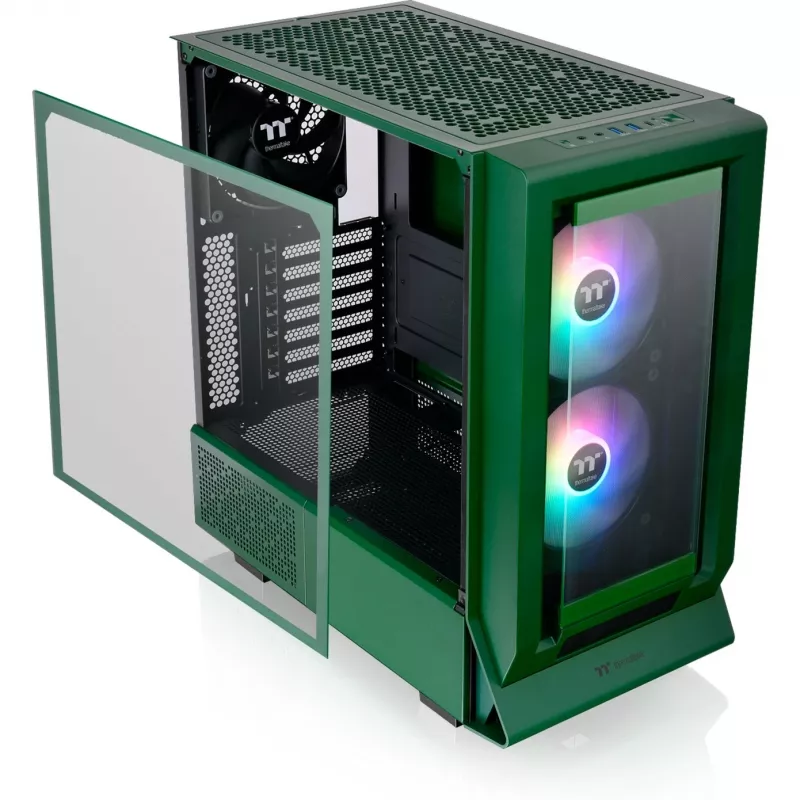 Ceres 350 MX, tower skriňa tmavozelená, tvrdené sklo x 2