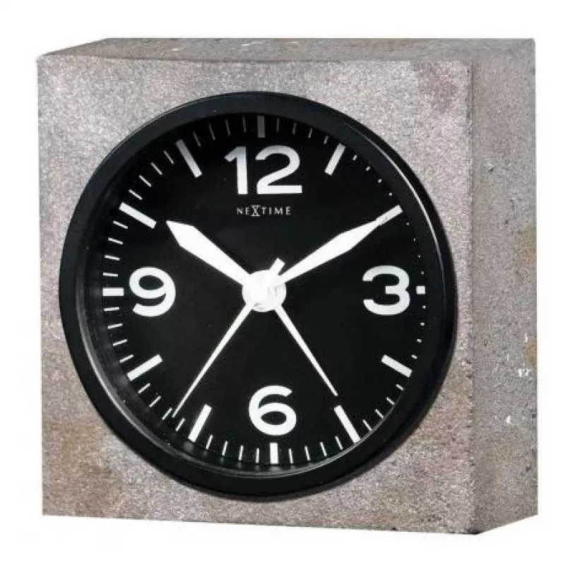 NeXtime nástenné hodiny 5167 Real Time Heavy Metal, 9,5x9,5x3,2 cm, nástenné, sivé