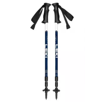 Trekingové palice Leki EAGLE modro-biele nastaviteľné hliník 3-dielne 110–145 cm, 270 g
