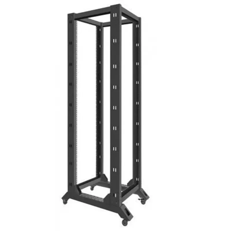 Lanberg OR01-6842-B 19-palcový otvorený rack, 42U, 600x800 mm, čierny