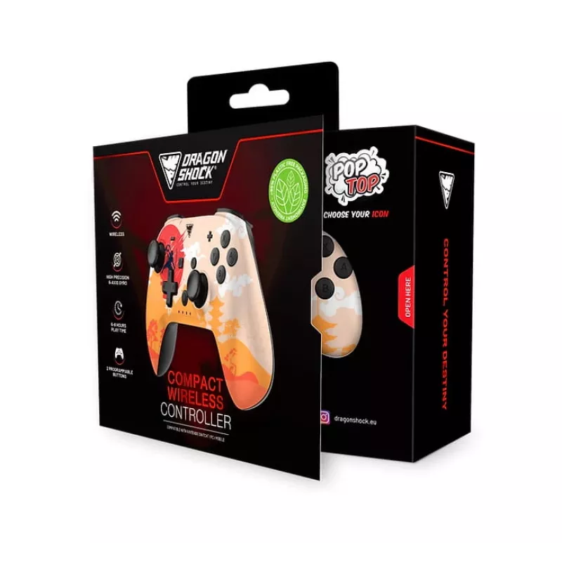 Dragonshock PopTop Compact - gamepad - Nintendo Switch - tlačidlo Späť - D-Pad - tlačidlo Home - tlačidlo Reset - bezdrôtový - Bluetooth - USB Type-C (D