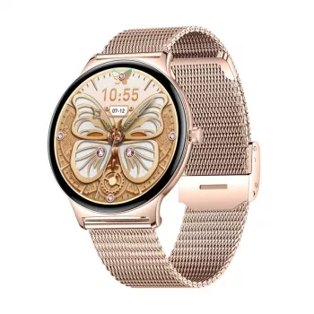 Smartwatch Colmi V89 nerezová oceľ zlatá s Bluetooth a meračom tepu