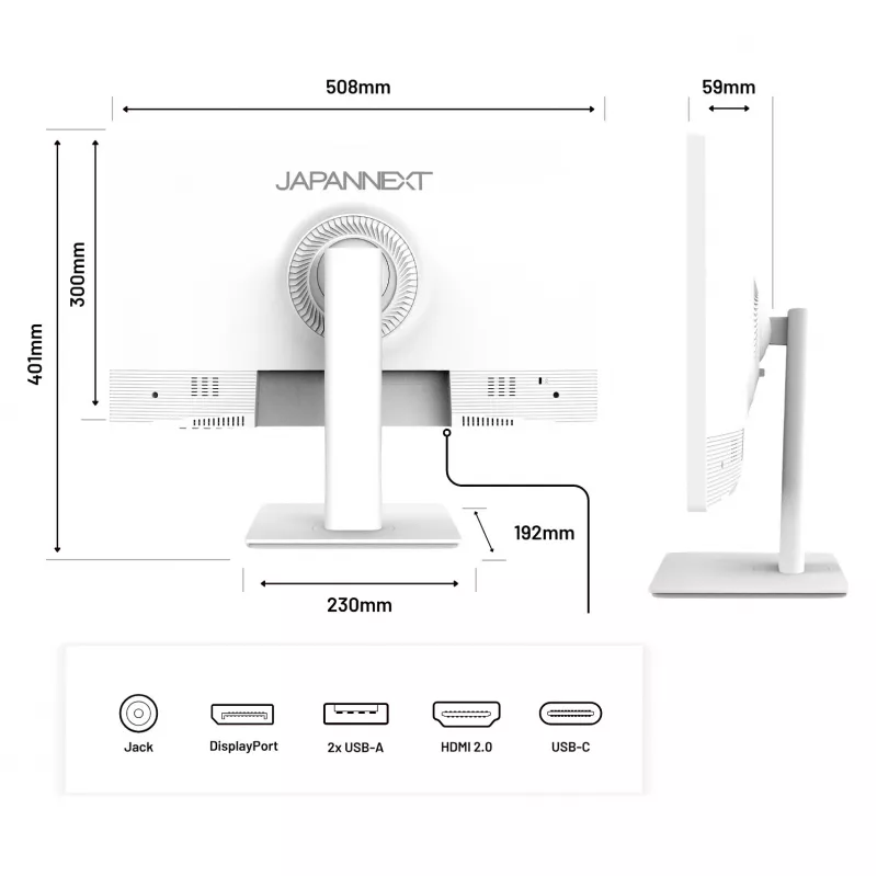 Japannext JN-IPS2152FHDR-T displej biely