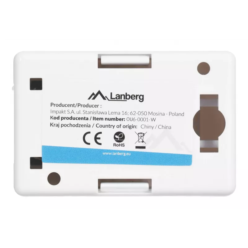 LANBERG zásuvka RJ-45 OU6-0001-W, Cat6, biela
