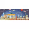 Puzzle Ravensburger Panorama Noc v Berlíne 1000 dielikov, panoramatický formát