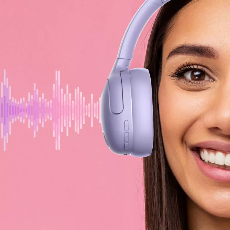 Slúchadlá MANTA HDP1001PU Rytmo Elegance fialové over-ear káblové, model HDP1001PU