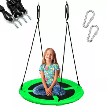 Outdoorová závesná hojdacia sieť Extralink Black Forest Bocianie gniazdo zelená (model SW100X ZIELONE)