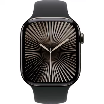 Apple Watch S10 Bridlicový Titanium Športový remienok Čierno- S/M GPS + Cellular 46mm MWYD3QF/A 2024