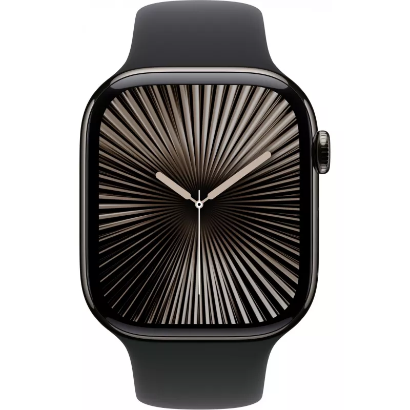 Apple Watch S10 Bridlicový Titanium Športový remienok Čierno- S/M GPS + Cellular 46mm MWYD3QF/A 2024