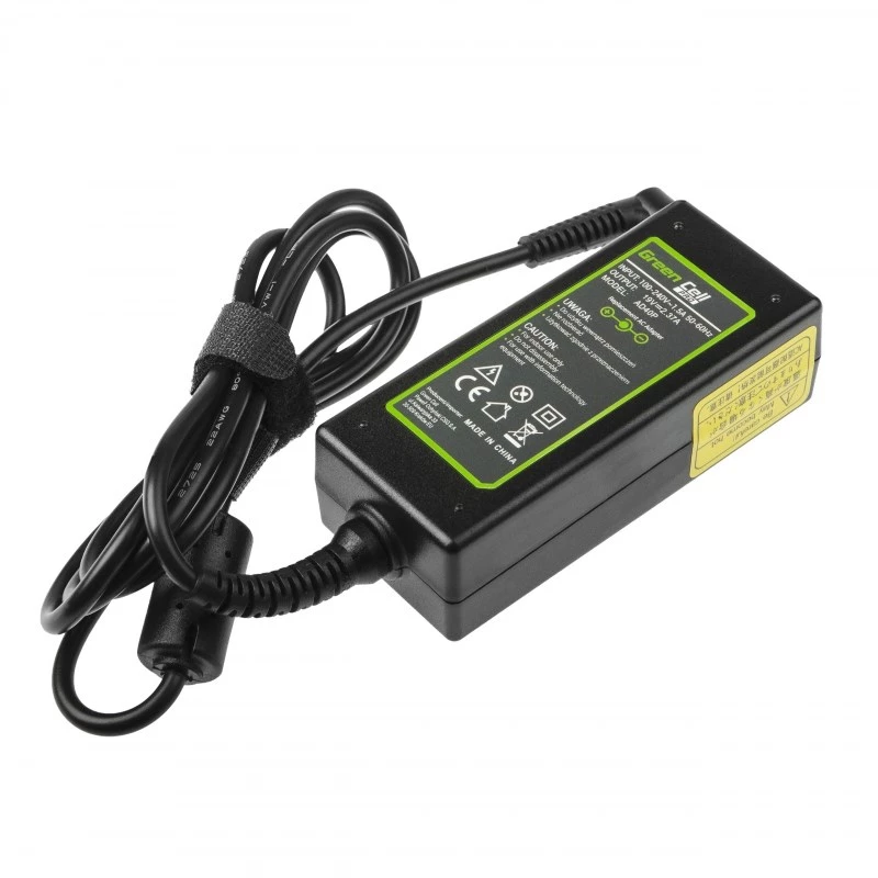 Napájací zdroj Green Cell AD40P 45W pre notebooky, 19V 2.37A, AC-DC, 100–240V vstup, čierny