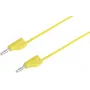VOLTCRAFT meracia šnúra [konektor samec 4 mm - konektor samec 4 mm] 0,25 m žltá MSB-300 (MSB-300-0.25-GB)