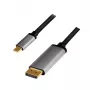 LogiLink CUA0100 káblový adaptér DisplayPort USB 3.2 Gen1 Type-C 1,8m čierny sivý