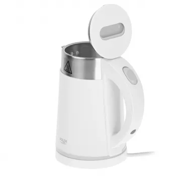 Rýchlovarná kanvica Adler AD 1372w – 0,6 l, 800 W, nerezové telo, dotykové ovládanie
